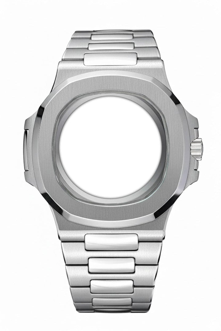 Seikonaut 40mm Seiko Mod Case – Silver finish, brushed 316L stainless