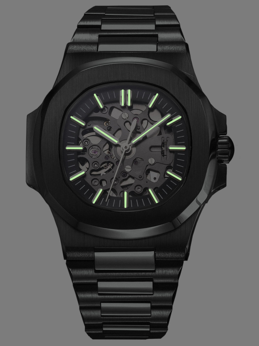 Nomods Seiko mod - Nautilus Skeleton Black
