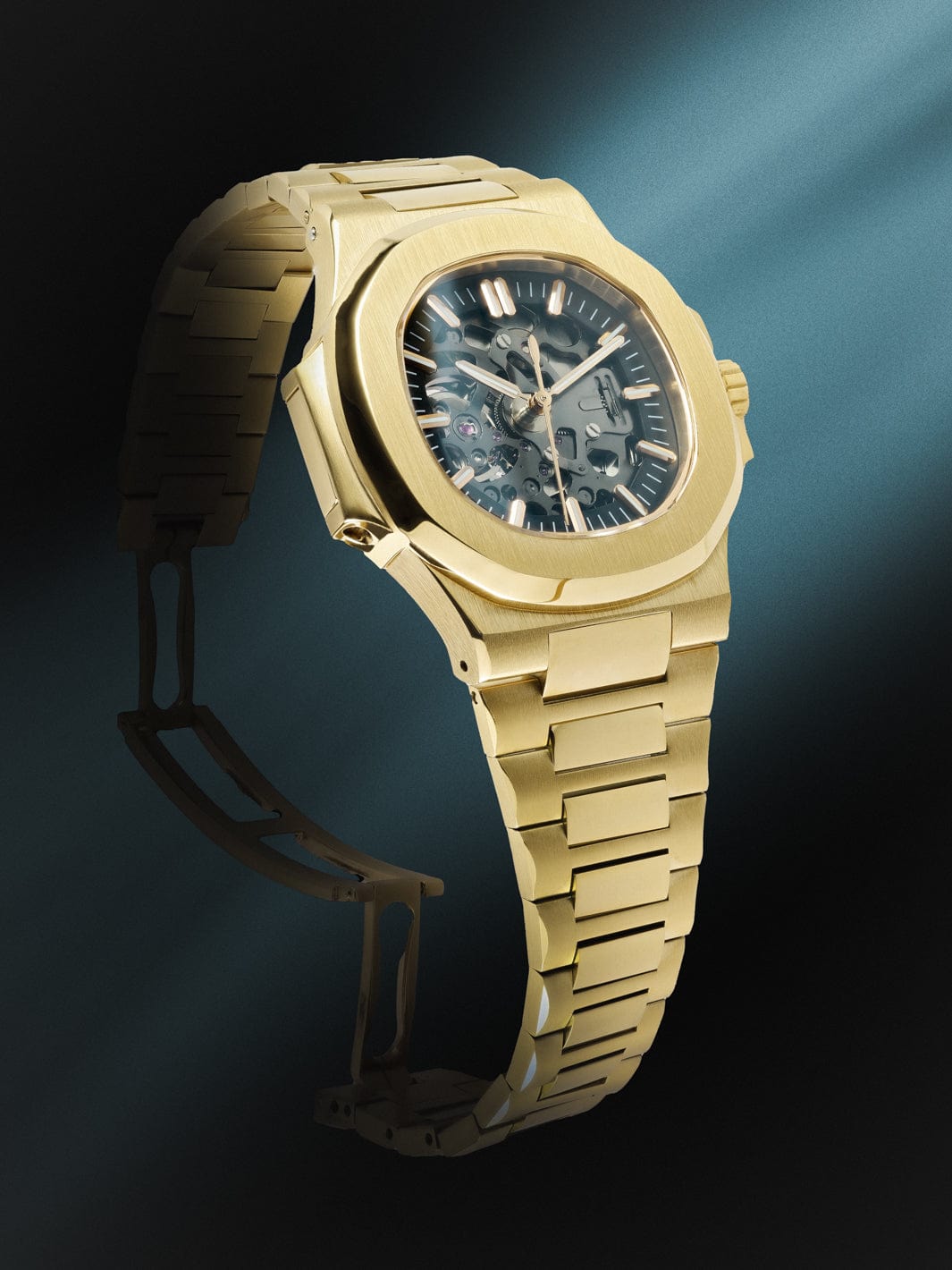 Nomods Seiko mod - Nautilus Skeleton Gold