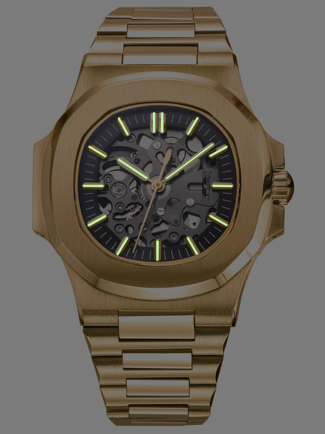 Nomods Seiko mod - Nautilus Skeleton Gold