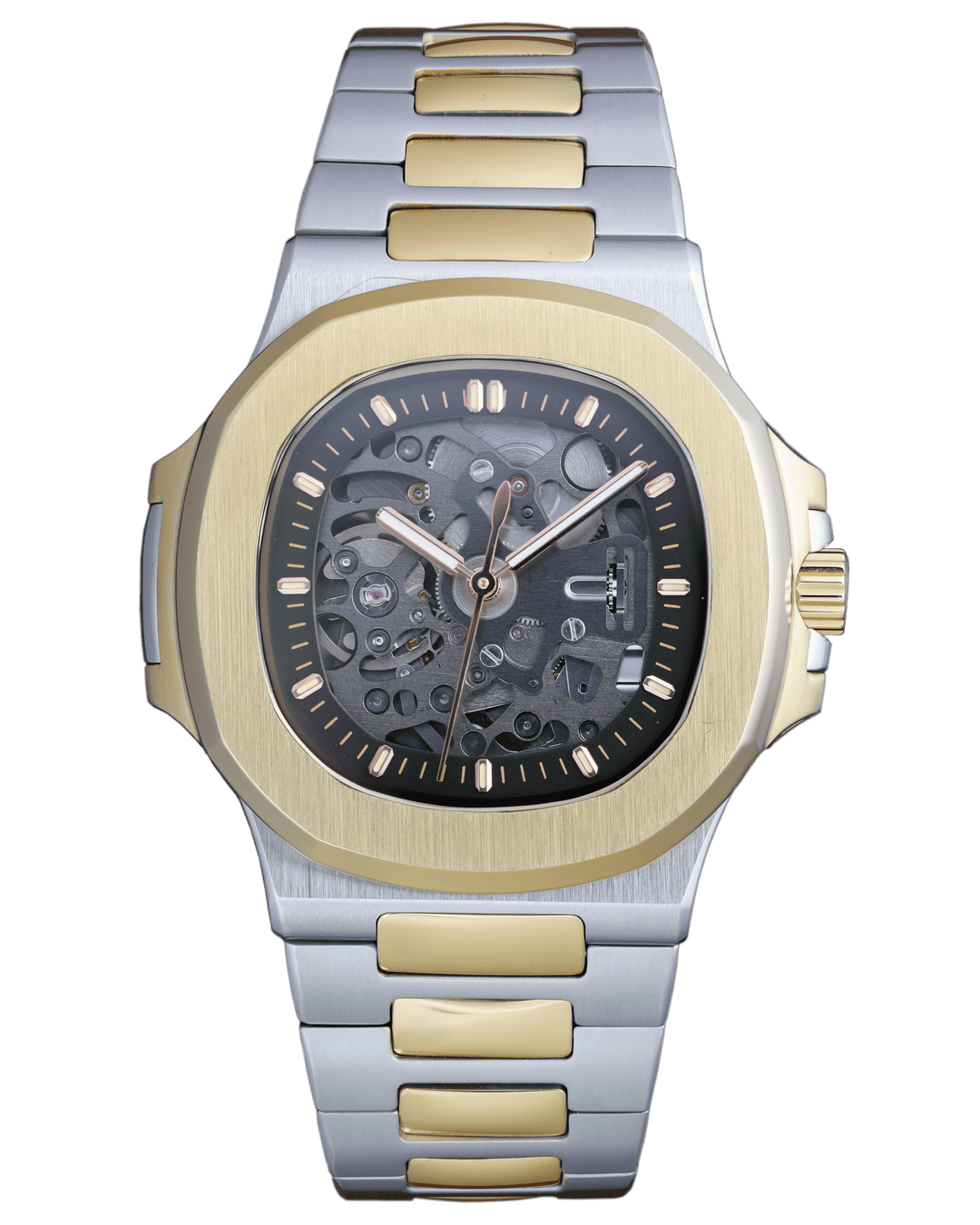 Nomods Seikonaut / Nautilus Style Seiko Modding Case Ultrathin Two-tone Silver Gold